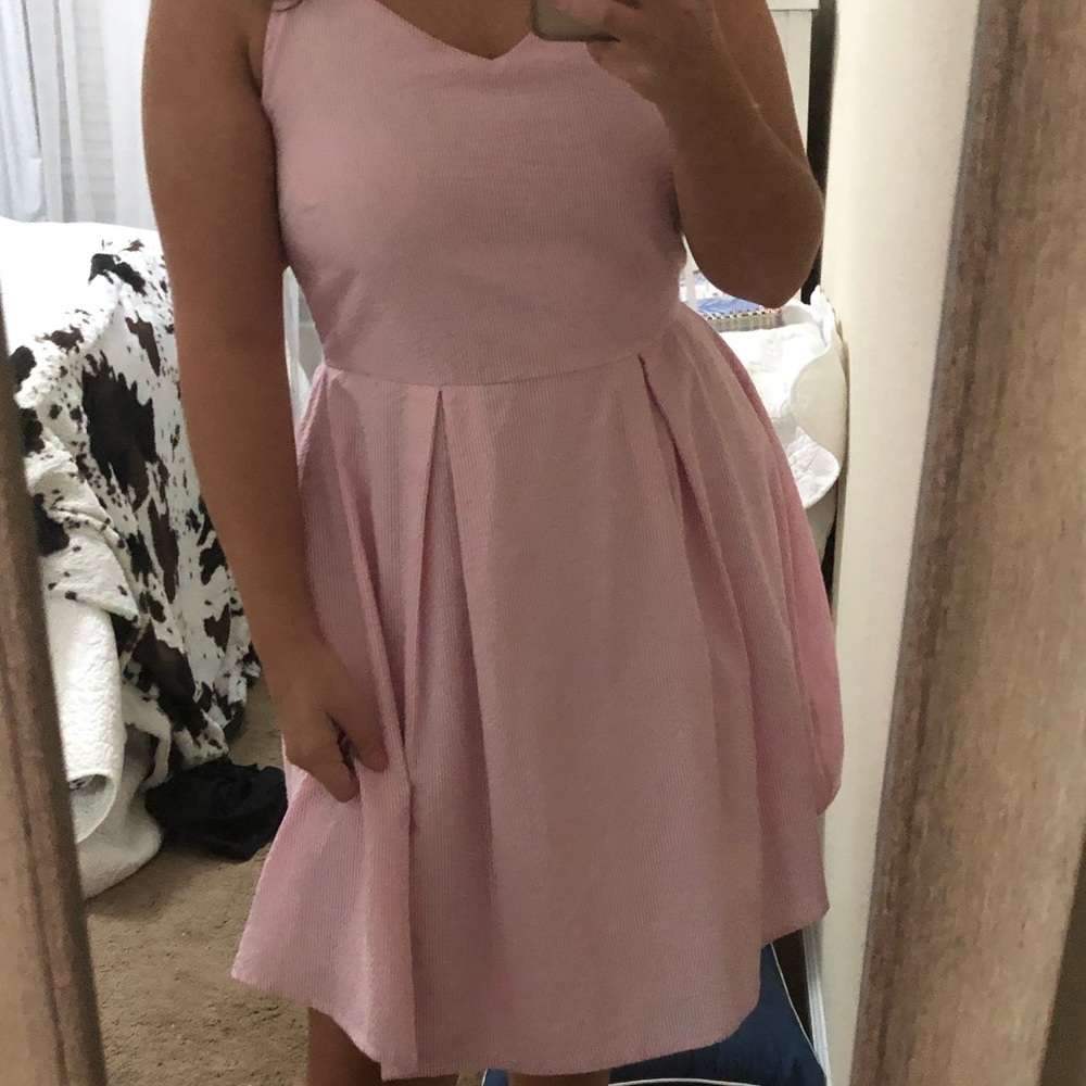 Pink and white seersucker dress! NWT